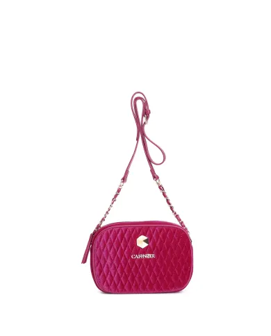 CafèNoir CAMERA BAG IN VELLUTO TRAPUNTATO CON ACCESSORI ESAGONALI.F...