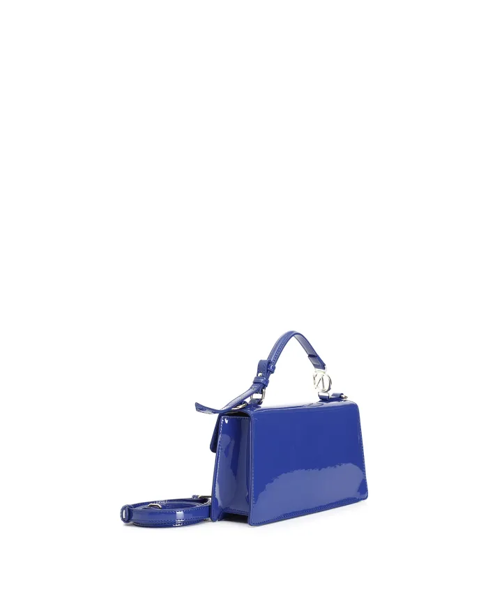 CafèNoir BORSA A SPALLA EFFETTO VERNICE CON ACCESSORIO CN CON STRAS...