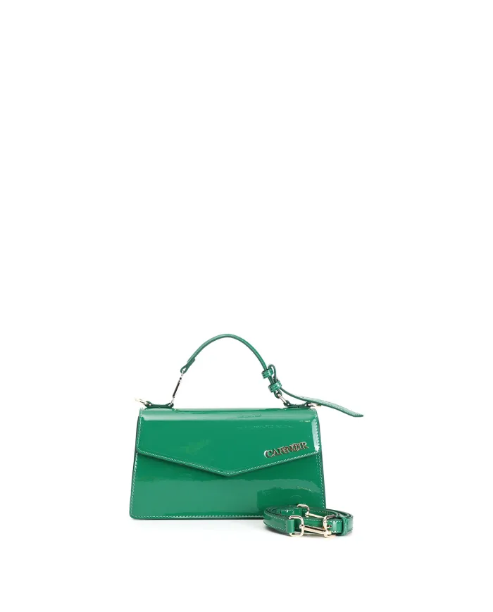 CafèNoir BORSA A SPALLA EFFETTO VERNICE CON ACCESSORIO CN CON STRAS...