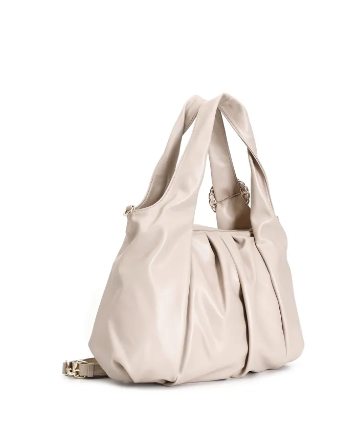 CafèNoir TOTE CON PIEGHE MORBIDE E ACCESSORIO FIBBIA.BEIGE - Glamou... CafèNoir TOTE CON PIEGHE MORBIDE E ACCESSORIO FIBBIA.BEIGE - Glamou...