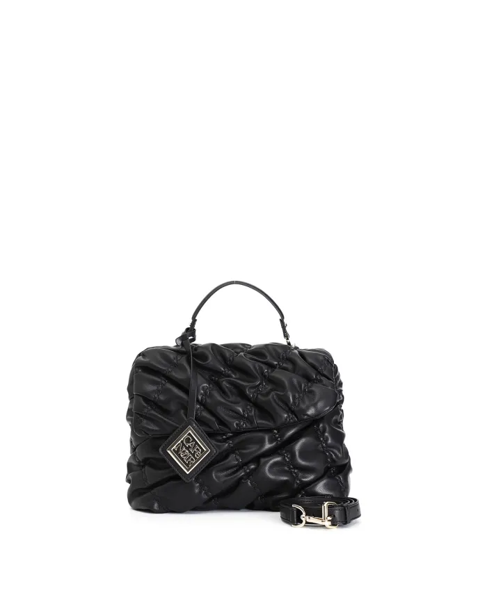 CafèNoir BORSA CON PATTINA CON LAVORAZIONE GOFFRATA.NERO - Glamour ...