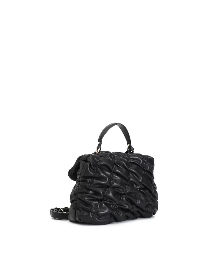 CafèNoir BORSA CON PATTINA CON LAVORAZIONE GOFFRATA.NERO - Glamour ...
