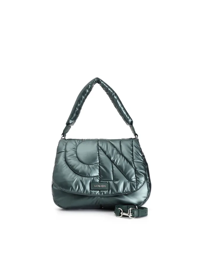CafèNoir BORSA CON PATTINA IN NYLON CON TRAPUNTATURA IRREGOLARE.VER...