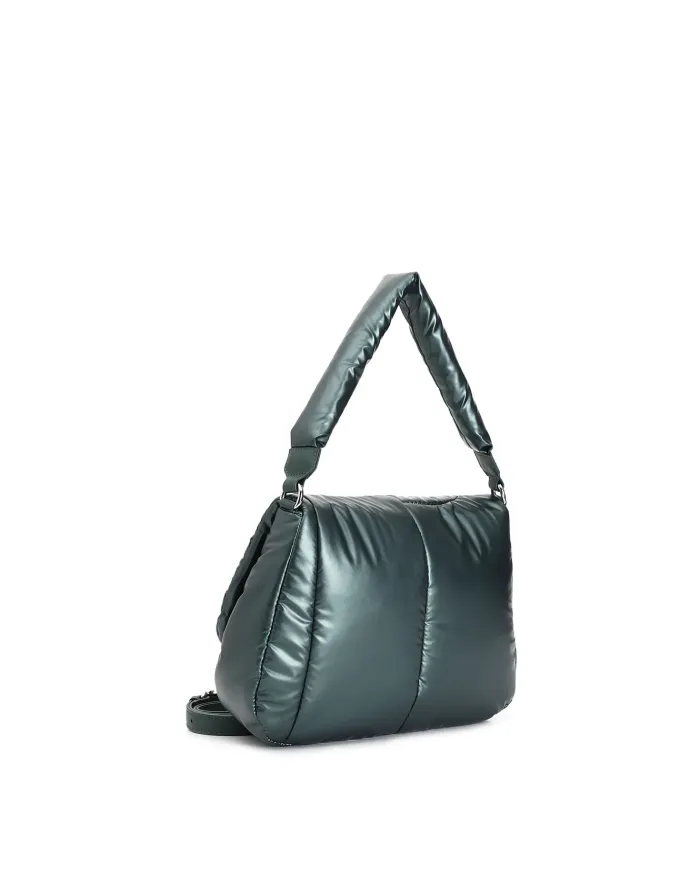 CafèNoir BORSA CON PATTINA IN NYLON CON TRAPUNTATURA IRREGOLARE.VER...