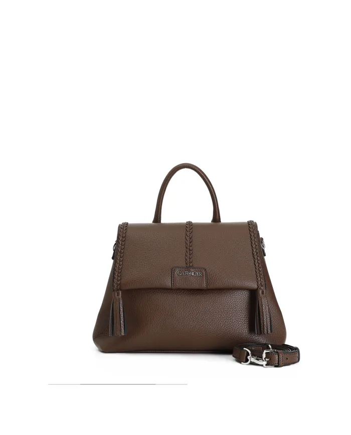 CafèNoir PATTINA CON TRECCE E NAPPE.MARRONE - Glamour Calzature