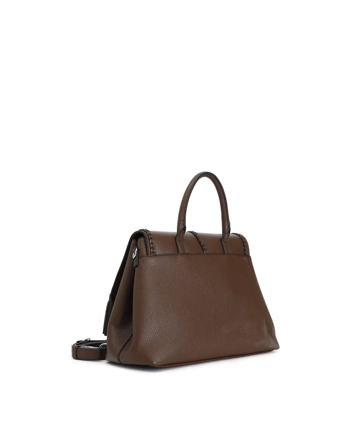 CafèNoir PATTINA CON TRECCE E NAPPE.MARRONE - Glamour Calzature