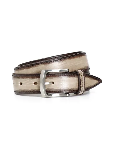 CafèNoir CINTURA IN PELLE CON SFUMATURA.TAUPE - Glamour Calzature
