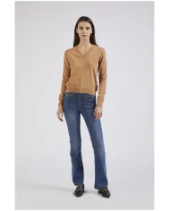 CafèNoir MAGLIA SCOLLO A V.CAMMELLO - Glamour Calzature