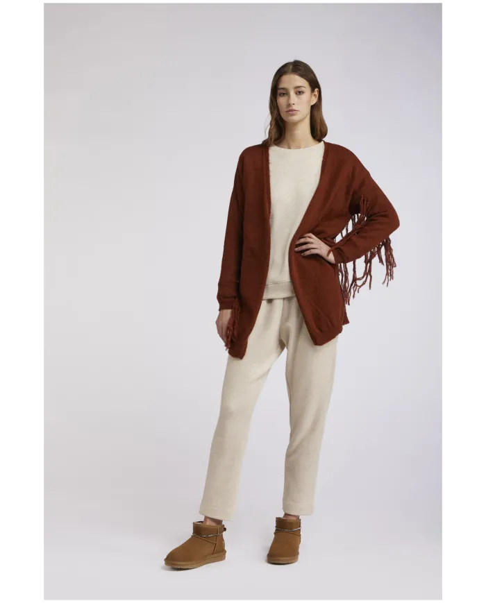 CafèNoir Cardigan con frange T.Moro - Glamour Calzature