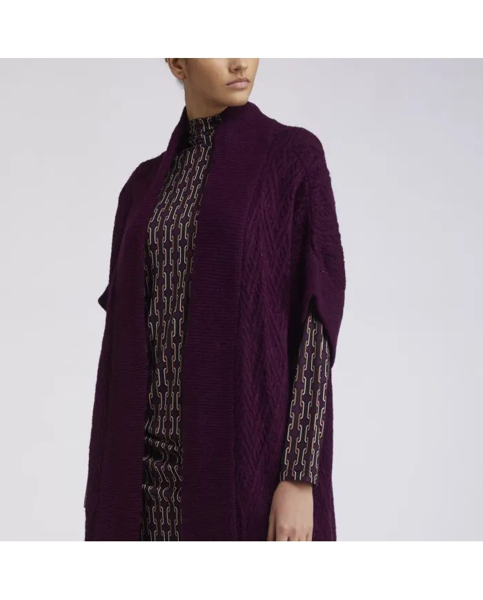 CafèNoir MAGLIA MISTOALPACA CON FRANGE DAVANTI.VINACCIA - Glamour C... CafèNoir MAGLIA MISTOALPACA CON FRANGE DAVANTI.VINACCIA - Glamour C...
