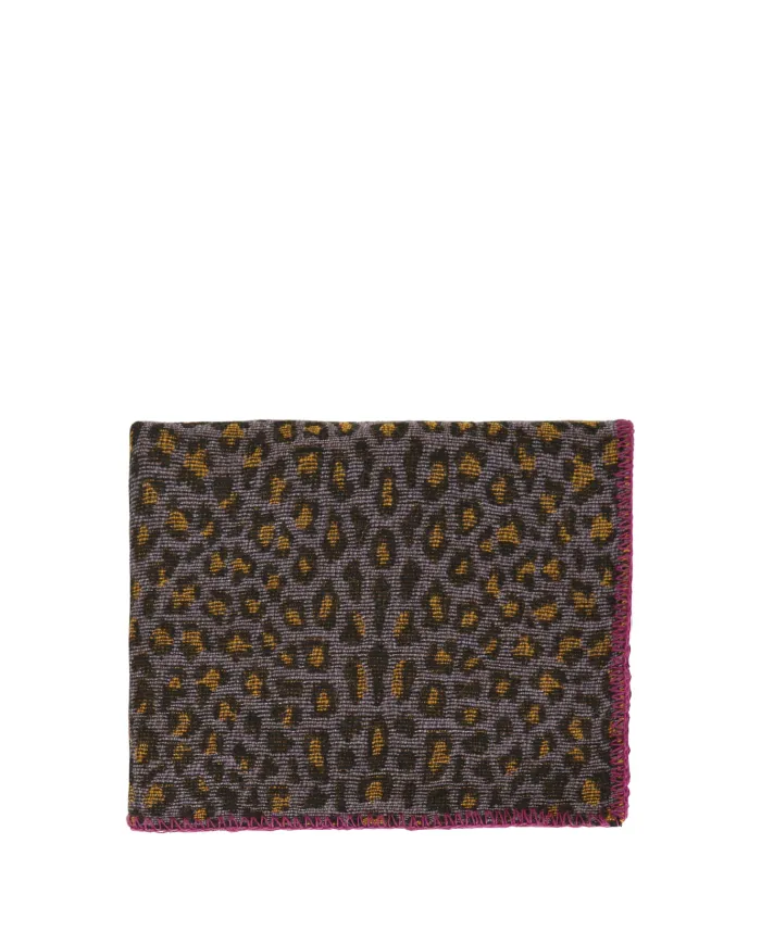 CafèNoir SCIARPA ANIMALIER CON PUNTO CAVALLO.VIOLA - Glamour Calzature