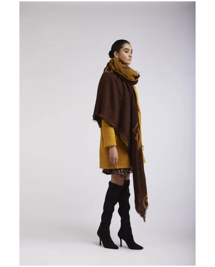 CafèNoir SCIARPA MONOGRAM PORTALOGO.COGNAC Cuoio - Glamour Calzature