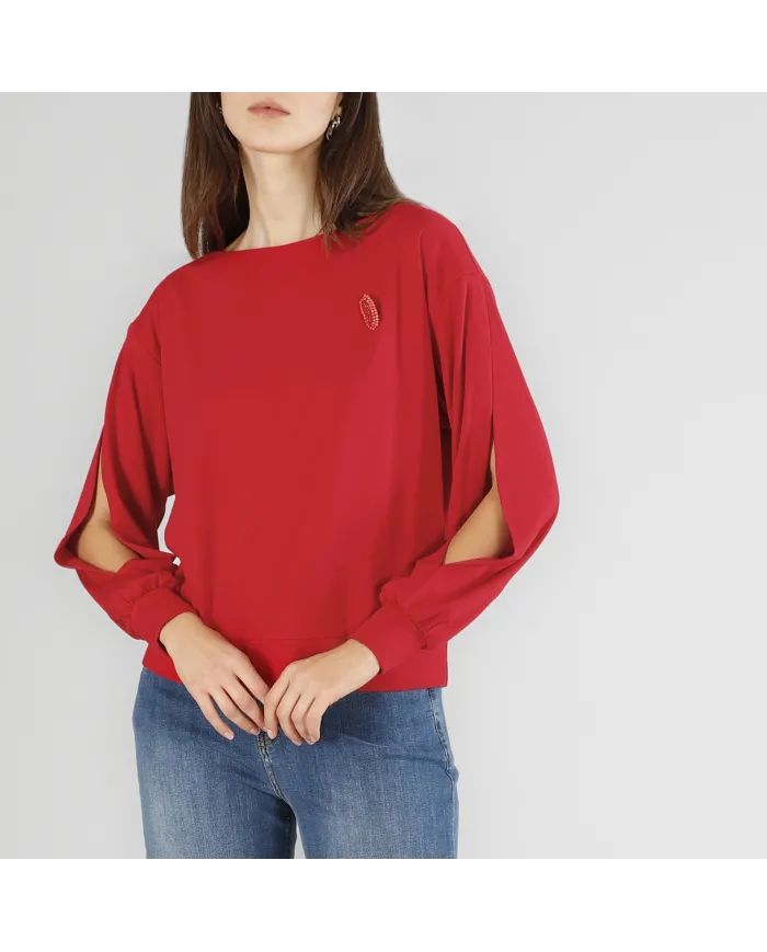 CafèNoir Felpa Rosso - Glamour Calzature