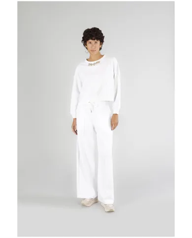 CafèNoir Felpa Bianco - Glamour Calzature