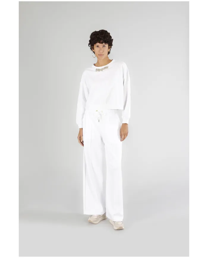 CafèNoir Felpa Bianco - Glamour Calzature