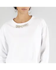 CafèNoir Felpa Bianco - Glamour Calzature