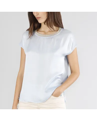 CafèNoir Blusa Azzurro - Glamour Calzature CafèNoir Blusa Azzurro - Glamour Calzature