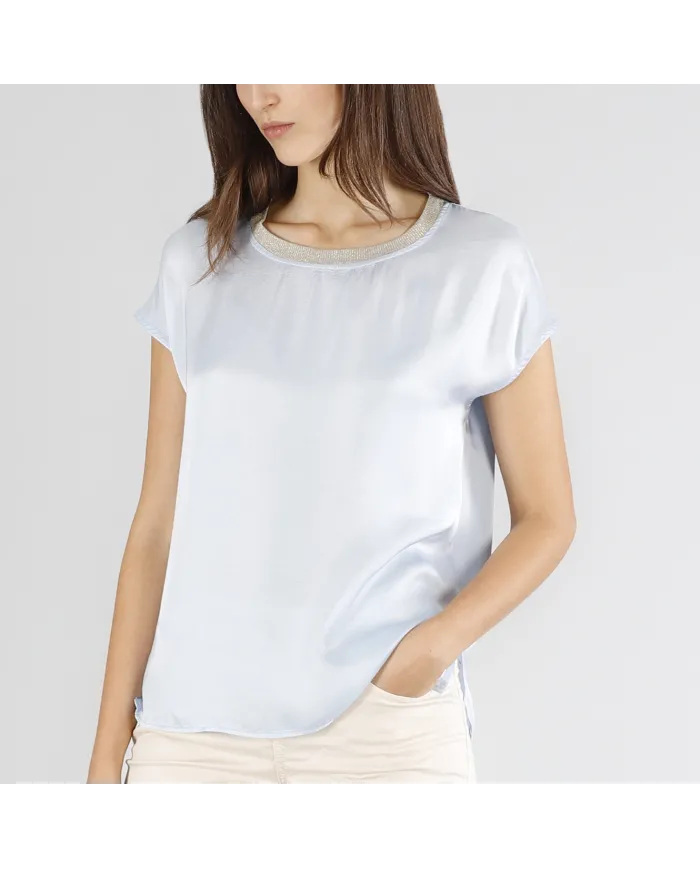 CafèNoir Blusa Azzurro - Glamour Calzature CafèNoir Blusa Azzurro - Glamour Calzature