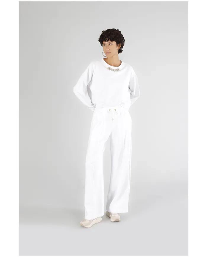 CafèNoir Pantalone Bianco - Glamour Calzature