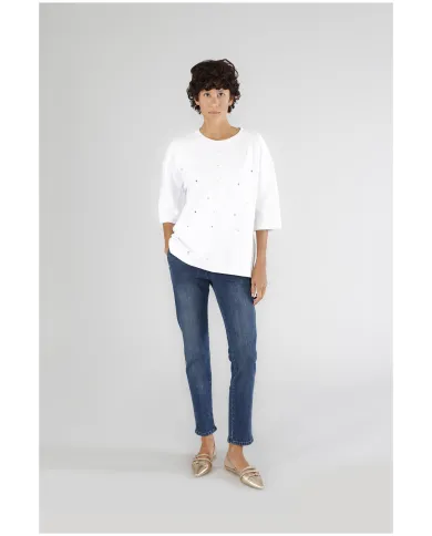 CafèNoir Felpa Bianco - Glamour Calzature