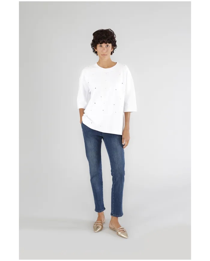 CafèNoir Felpa Bianco - Glamour Calzature