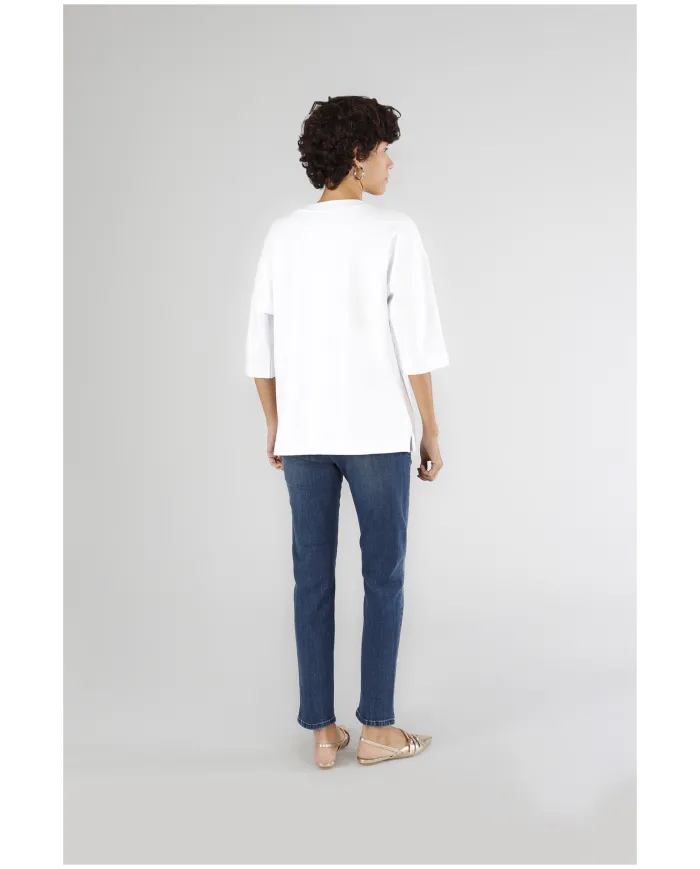 CafèNoir Felpa Bianco - Glamour Calzature