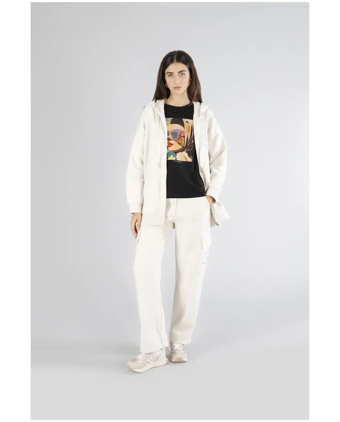 CafèNoir Felpa Avorio - Glamour Calzature