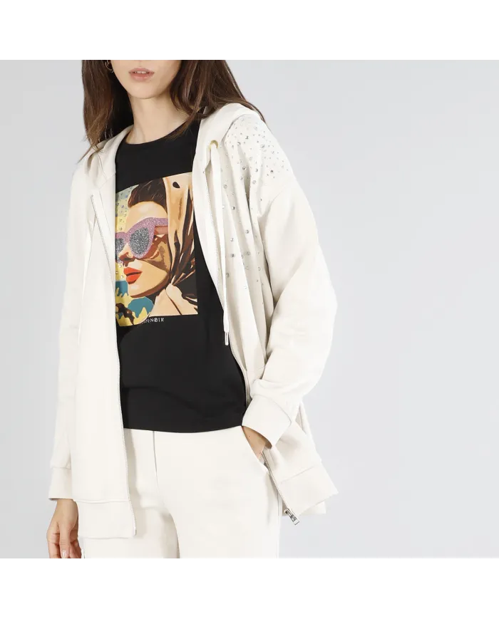 CafèNoir Felpa Avorio - Glamour Calzature