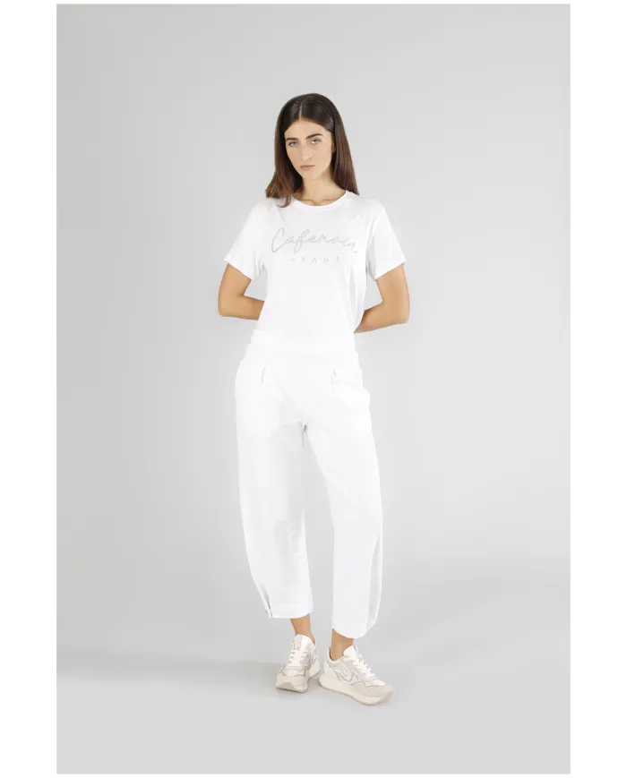 CafèNoir Pantalone Bianco - Glamour Calzature