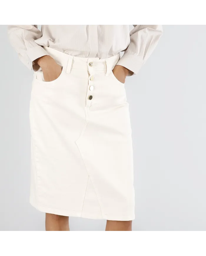 CafèNoir Gonna Avorio - Glamour Calzature