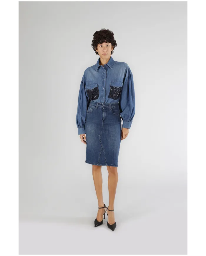 CafèNoir Gonna Blu - Glamour Calzature