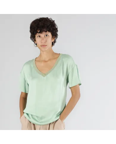 CafèNoir Blusa Verde - Glamour Calzature CafèNoir Blusa Verde - Glamour Calzature