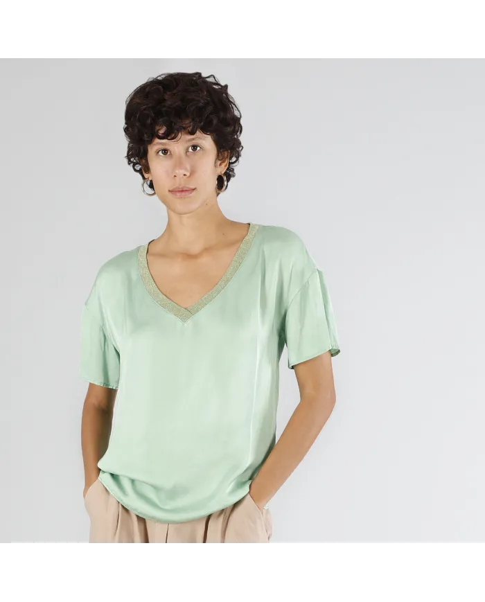 CafèNoir Blusa Verde - Glamour Calzature CafèNoir Blusa Verde - Glamour Calzature