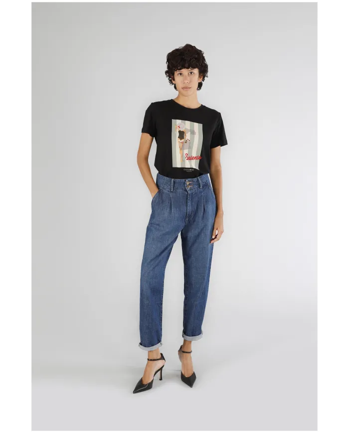 CafèNoir Pantalone Blu - Glamour Calzature CafèNoir Pantalone Blu - Glamour Calzature