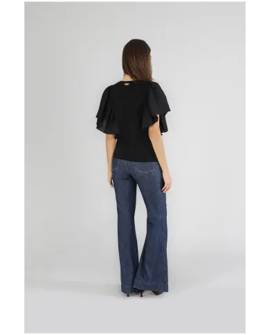 CafèNoir t-Shirt Nero - Glamour Calzature CafèNoir t-Shirt Nero - Glamour Calzature