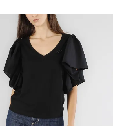 CafèNoir t-Shirt Nero - Glamour Calzature CafèNoir t-Shirt Nero - Glamour Calzature
