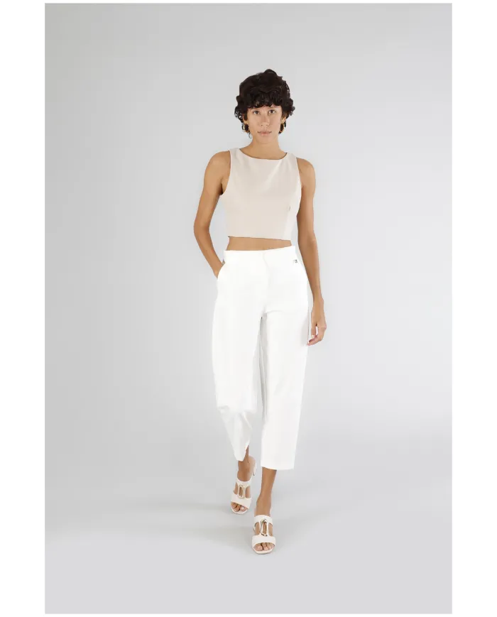 CafèNoir Pantalone Bianco - Glamour Calzature
