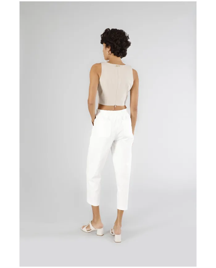 CafèNoir Pantalone Bianco - Glamour Calzature CafèNoir Pantalone Bianco - Glamour Calzature