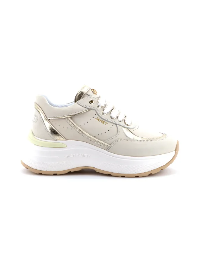 JANET&JANET Sneakers Beige - Glamour Calzature