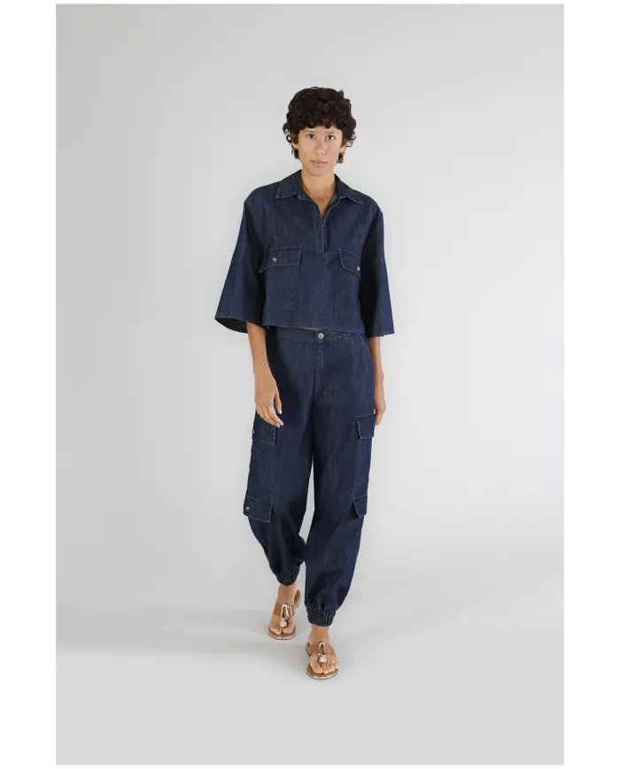 CafèNoir Pantalone Blu - Glamour Calzature CafèNoir Pantalone Blu - Glamour Calzature