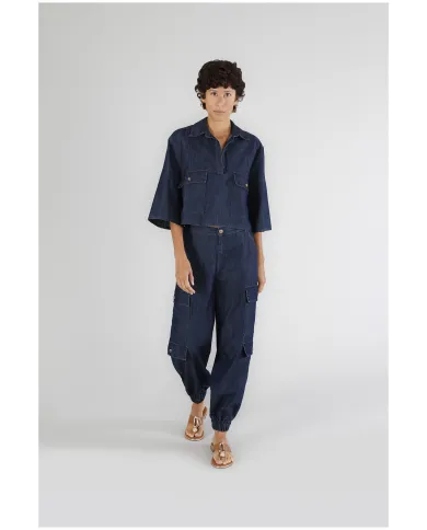 CafèNoir Pantalone Blu - Glamour Calzature CafèNoir Pantalone Blu - Glamour Calzature