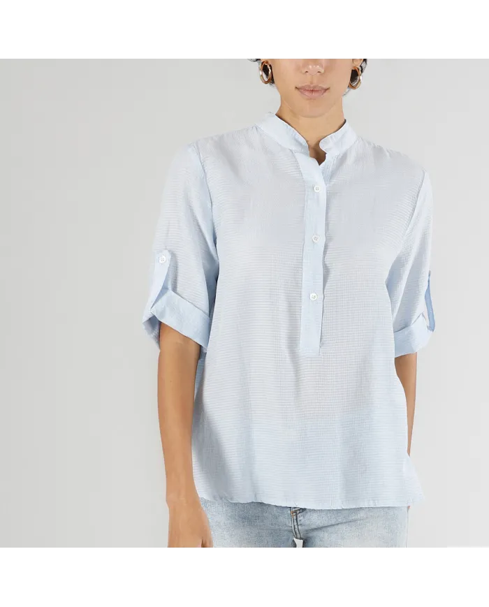 CafèNoir Blusa Azzurro - Glamour Calzature CafèNoir Blusa Azzurro - Glamour Calzature