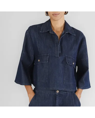 CafèNoir Camicia Blu - Glamour Calzature CafèNoir Camicia Blu - Glamour Calzature