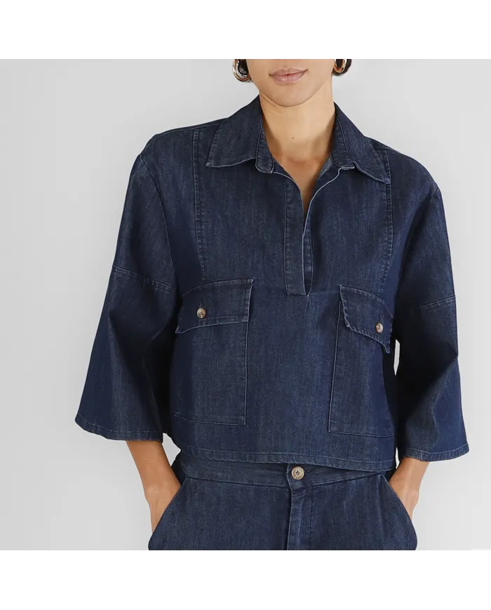 CafèNoir Camicia Blu - Glamour Calzature CafèNoir Camicia Blu - Glamour Calzature