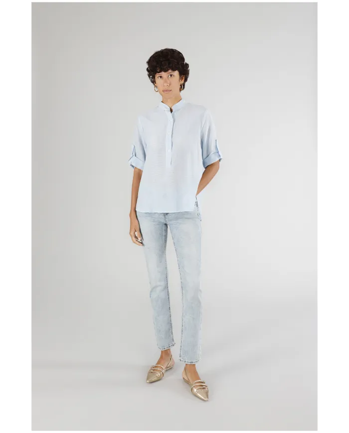 CafèNoir Blusa Azzurro - Glamour Calzature CafèNoir Blusa Azzurro - Glamour Calzature