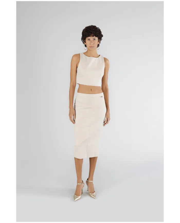 CafèNoir Gonna Beige - Glamour Calzature