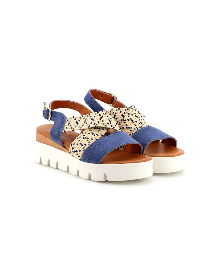 Cinzia Soft Sandalo Blu - Glamour Calzature