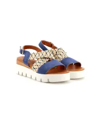 Cinzia Soft Sandalo Blu - Glamour Calzature