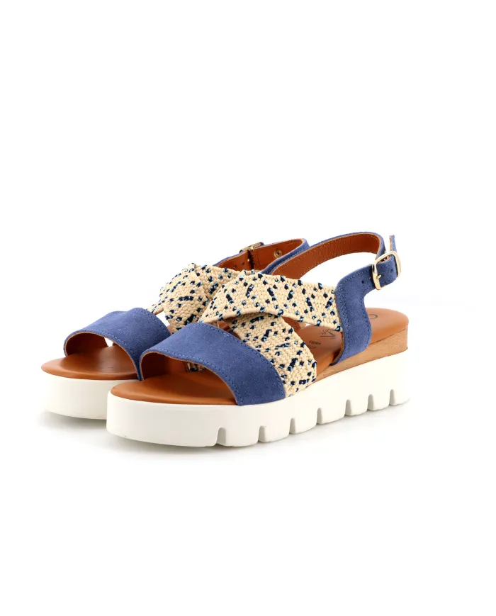 Cinzia Soft Sandalo Blu - Glamour Calzature