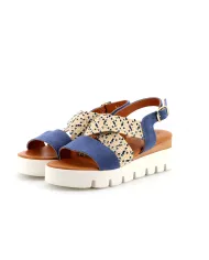 Cinzia Soft Sandalo Blu - Glamour Calzature